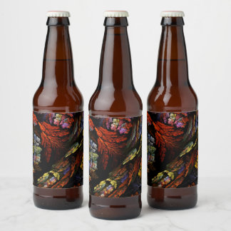 Farbharmonie Abstrakte Kunst Bierflaschenetikett
