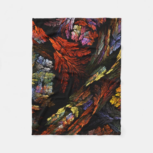 Farbharmonie Abstrakte Kunst Fleecedecke (Vorderseite)