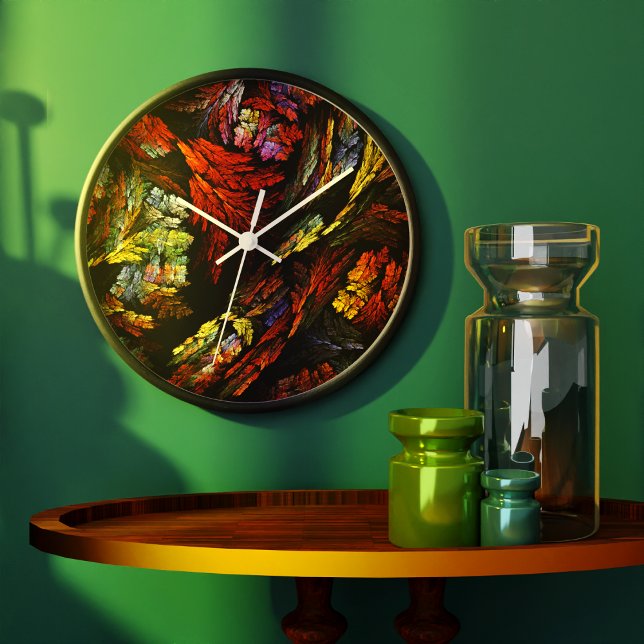 Farbharmonie Abstrakte Kunst Runde Uhr (Color Harmony Abstract Art Round Clock)