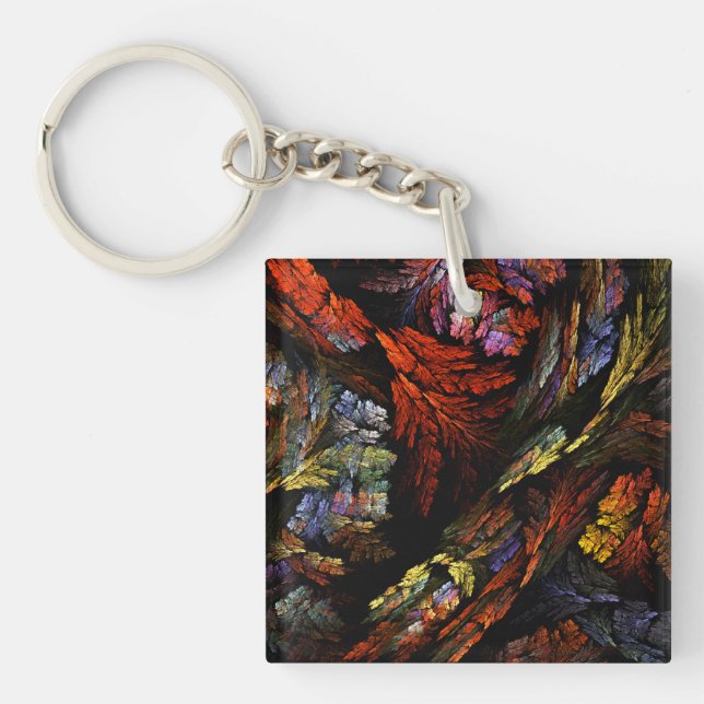 Farbharmonie Abstrakte Kunst Schlüsselanhänger (Vorderseite)