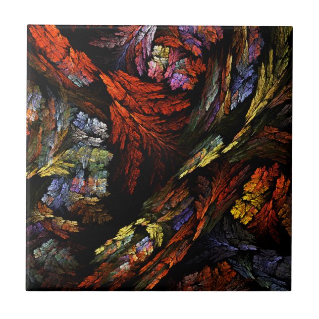 Farbharmonie Abstrakte Kunstgalerie Fliese (Vorderseite)
