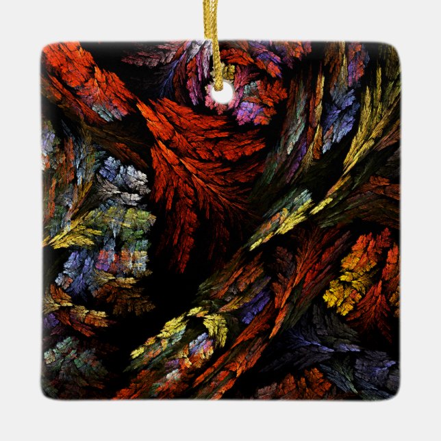 Farbharmonie Abstrakter Art Keramikornament (Vorderseite)