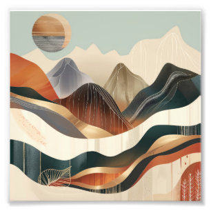 Farbharmonie in der Natur: Abstrakte Bergwelten Fotodruck