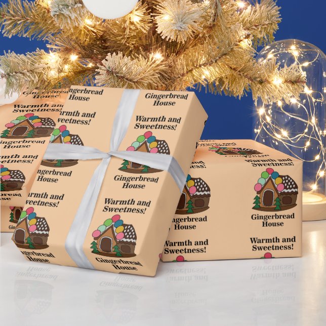 Farbhaus aus Lebkuchen Geschenkpapier (Feiertage)