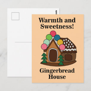 Farbhaus aus Lebkuchen Postkarte