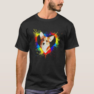 Farbherz Baby Corgi Hund Liebe R Papa Mama Junge G T-Shirt