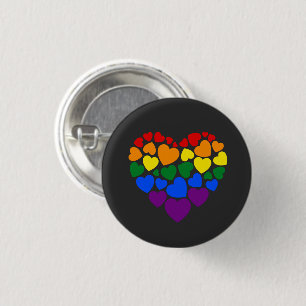 Farbherz für homosexuelle Regenbogenfarben für Lie Button