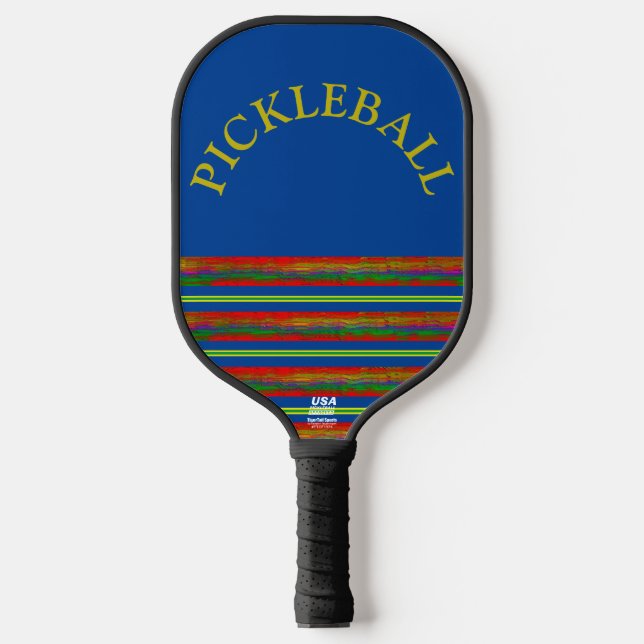 "Farbig geschichtet" Pickleball Schläger (Vorderseite)