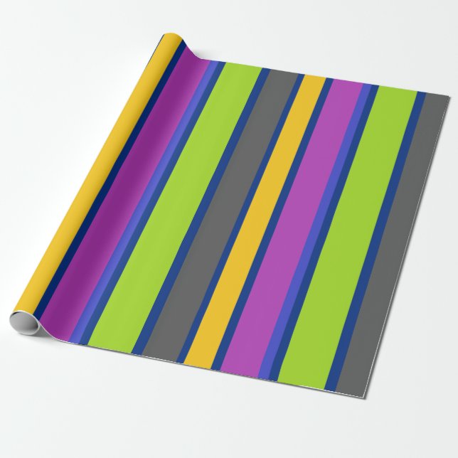 Farbig gestreift  geschenkpapier (Ungerollt)