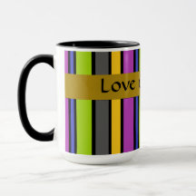 Farbig gestreifter Vatertags-Mug