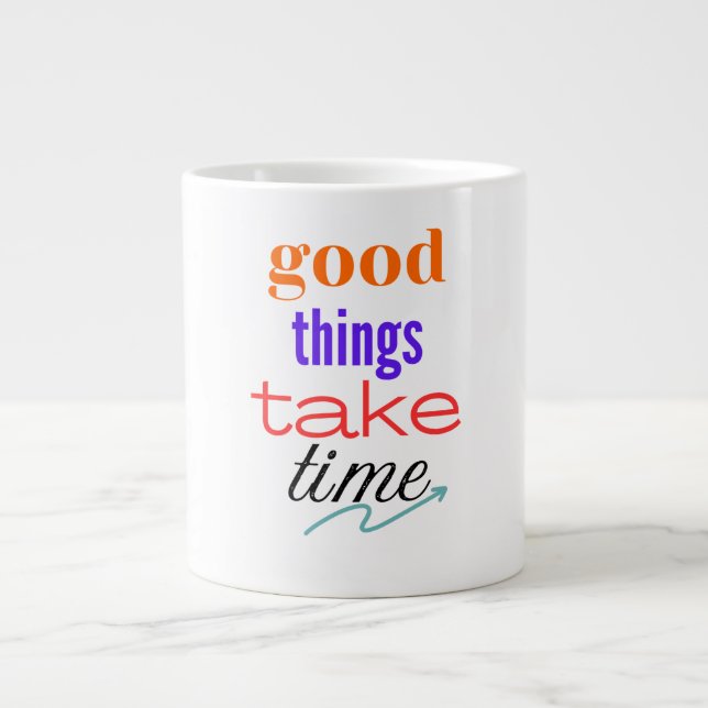 Farbig Motivierend Jumbo-Tasse (Vorderseite)