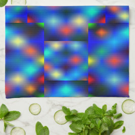 Farbig simuliert das Bild den Flößenschwung, über  Geschirrtuch