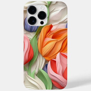 FARBIGE 3-D-BLICK TULIP-BLUME Case-Mate iPhone 14 PRO MAX HÜLLE