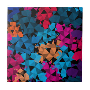 Farbige 3D-geometrische Formen Fliese