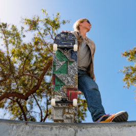 Farbige 3D-Mosaik-Skateboard - Moderne Luxus Skateboard