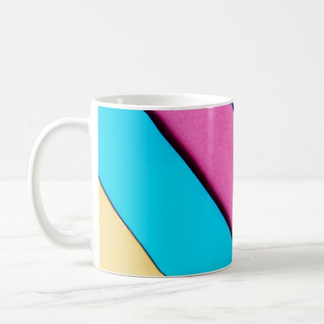 Farbige 80er Streifen Kaffeetasse (Links)