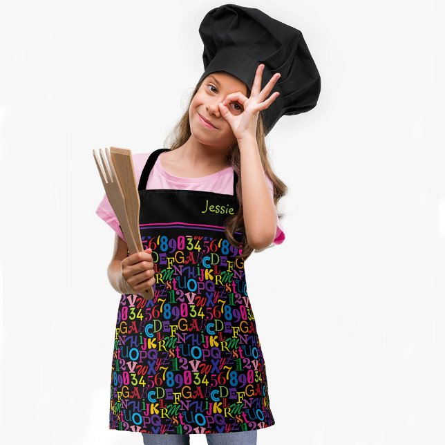 Farbige ABCs und 123 Schürze (Von Creator hochgeladen)