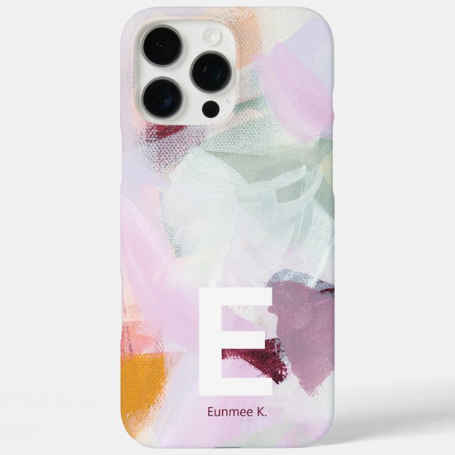 Farbige Abstrakt Art Monogram Individuelle Name Case-Mate iPhone Hülle (Rückseite)
