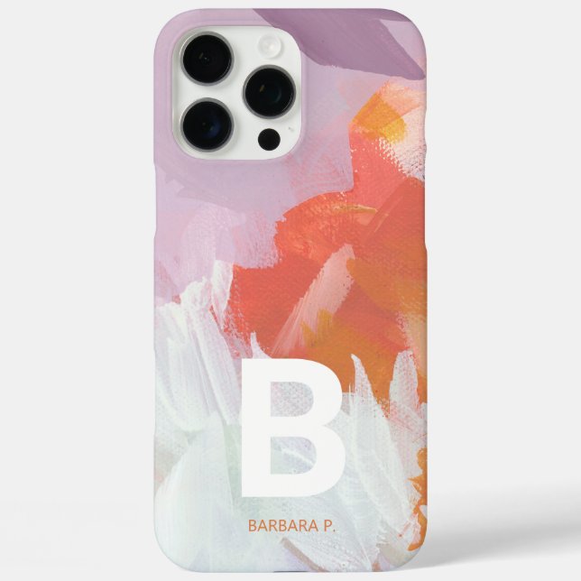 Farbige Abstrakt Art Monogram Individuelle Name Case-Mate iPhone Hülle (Rückseite)