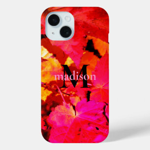 Farbige, abstrakt rosa, orangefarbene Herbstblätte Case-Mate iPhone Hülle