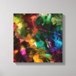 Farbige, Abstrakt ummantelte Canvas - 12 Zoll x 12 Leinwanddruck