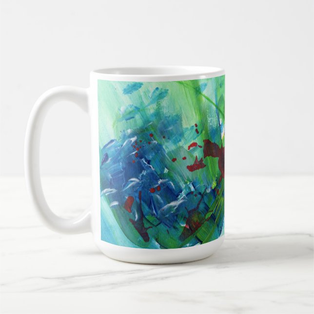Farbige Abstrakte Acrylkunstcoffee-Tasse Kaffeetasse (Links)