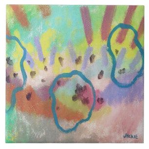 Farbige Abstrakte Acrylmalerei Fliese