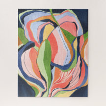 Farbige abstrakte Aquarell-Kunst-Puzzle