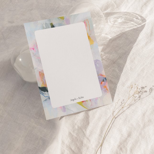 Farbige Abstrakte Art Personalisierte Flachbildsch Einladung (Von Creator hochgeladen)