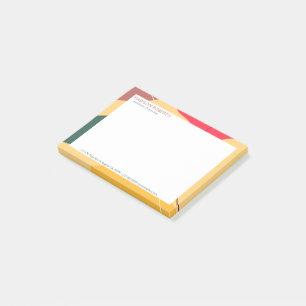 Farbige abstrakte Bio Formen Post-it Klebezettel