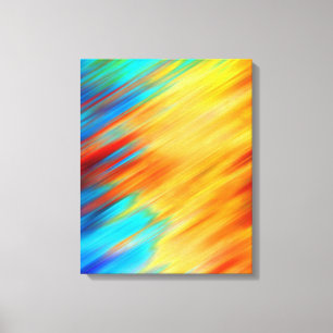 Farbige abstrakte blaue orangefarbene Flamme Leinwanddruck