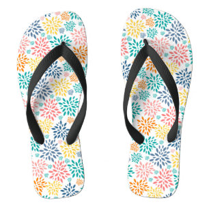 Farbige abstrakte Blume Flip Flops