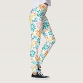 Farbige abstrakte Blume Leggings