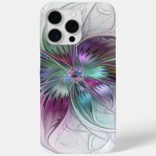 Farbige abstrakte Blume moderne florale Fractal-Ku Case-Mate iPhone Hülle