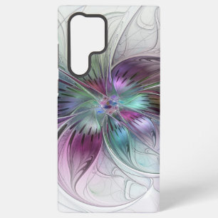 Farbige abstrakte Blume moderne florale Fractal-Ku Samsung Galaxy Hülle