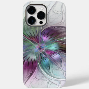 Farbige abstrakte Blume moderne florale Fraktal-Ku Case-Mate iPhone 14 Pro Max Hülle