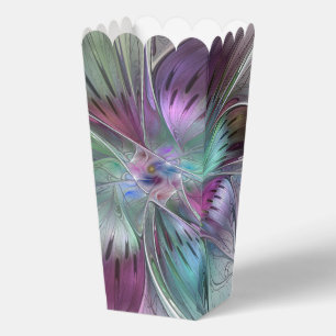 Farbige abstrakte Blume moderne florale Fraktal-Ku Geschenkschachtel