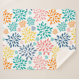 Farbige abstrakte Blume Sherpadecke