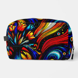 Farbige Abstrakte Blume Waschbeutel