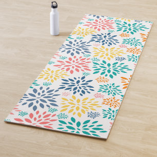 Farbige abstrakte Blume Yogamatte