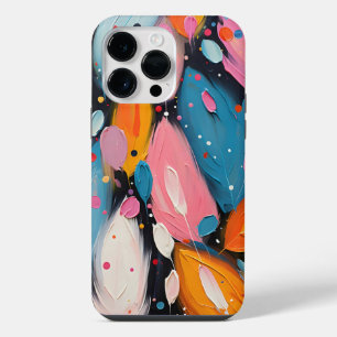 Farbige abstrakte Bohemian-Federn iPhone 14 Pro Max Hülle