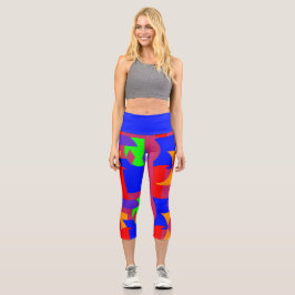 Farbige Abstrakte Capri-Leggings - kühne Frauen Capri Leggings