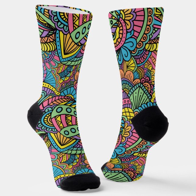 Farbige abstrakte Designs  Socken (Gewinkelt)