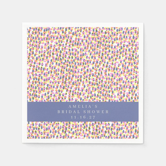 Farbige Abstrakte Dots Graduation Party Custom Serviette (Vorderseite)