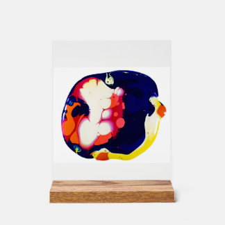 Farbige abstrakte Fluid-Kunst Acrylschild