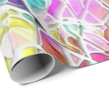 Farbige abstrakte Formen in Weißmilchsuppe getauch