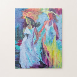Farbige Abstrakte Frauen Puzzle