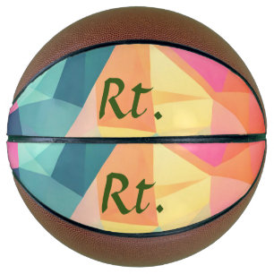 Farbige abstrakte geometrische Formen fügen Buchst Basketball