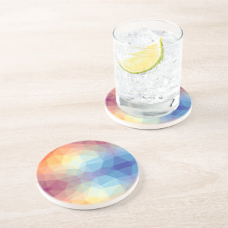 Farbige abstrakte geometrische Regenbogen Getränkeuntersetzer
