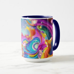 Farbige abstrakte Grafik modernes Design 15oz Tasse